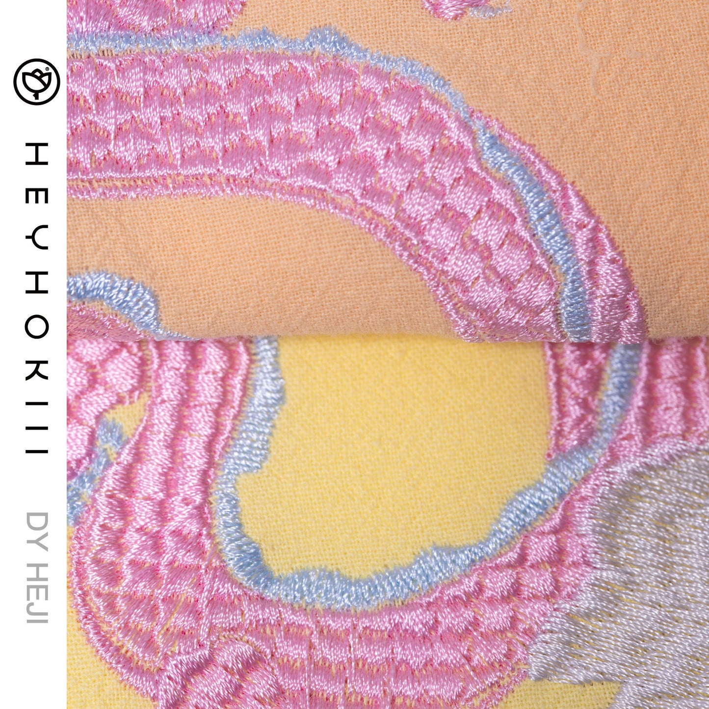【heyhokiii】Auspicious Loong Embroidery Cotton Tote | Handmade Chinese Heritage Design | Zippered Closure for Secure Carry