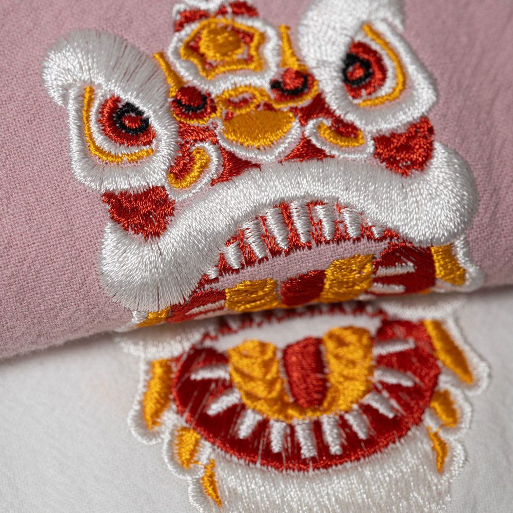 【heyhokiii】Unveiling the Power of Chinese Lion Dance Culture: Embroidered Lion Dance Cotton Bag
