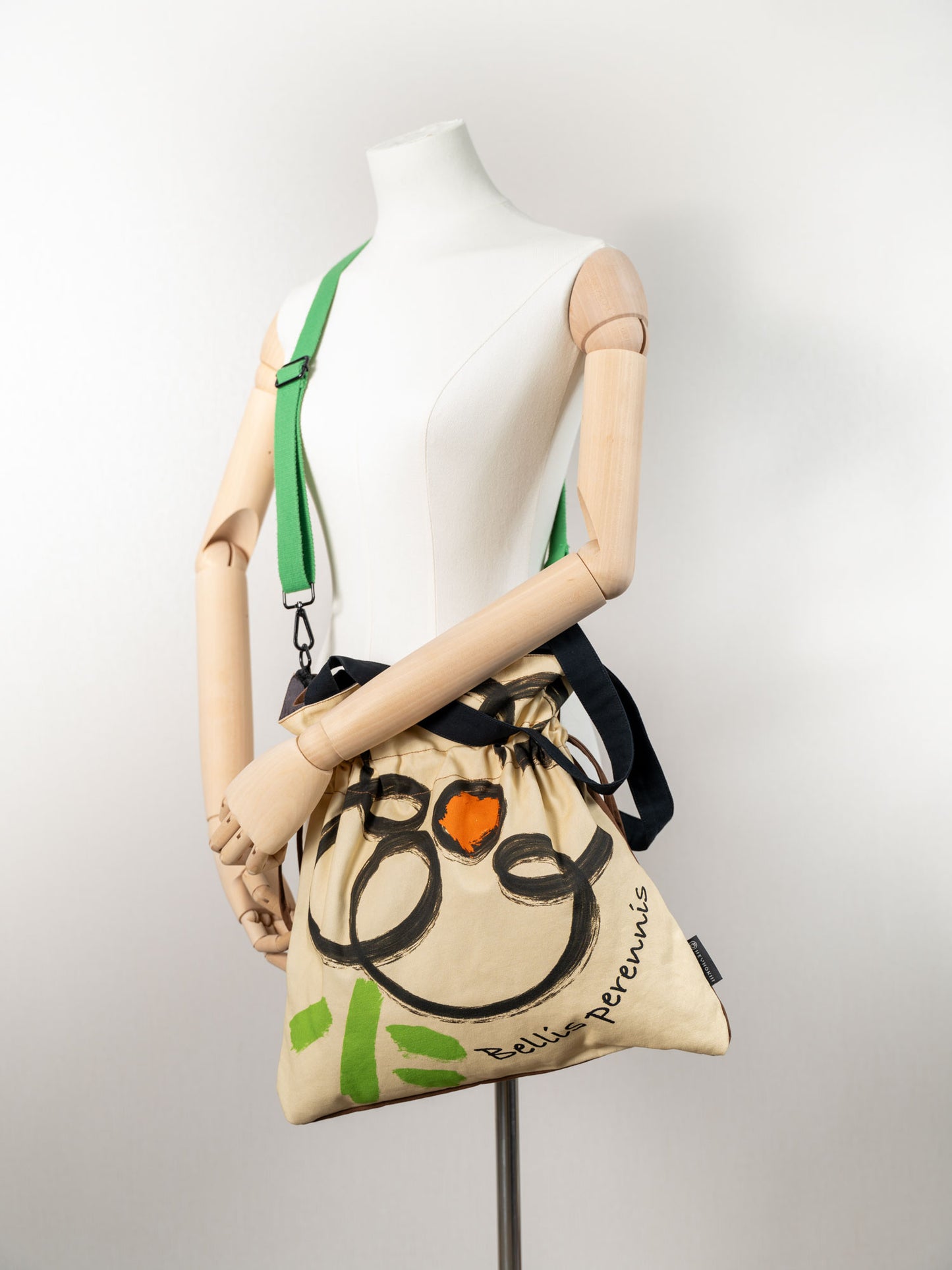 【heyhokiii】Chinese Ink Wash Floral Canvas Bag: Timeless Artistry in Every Stroke
