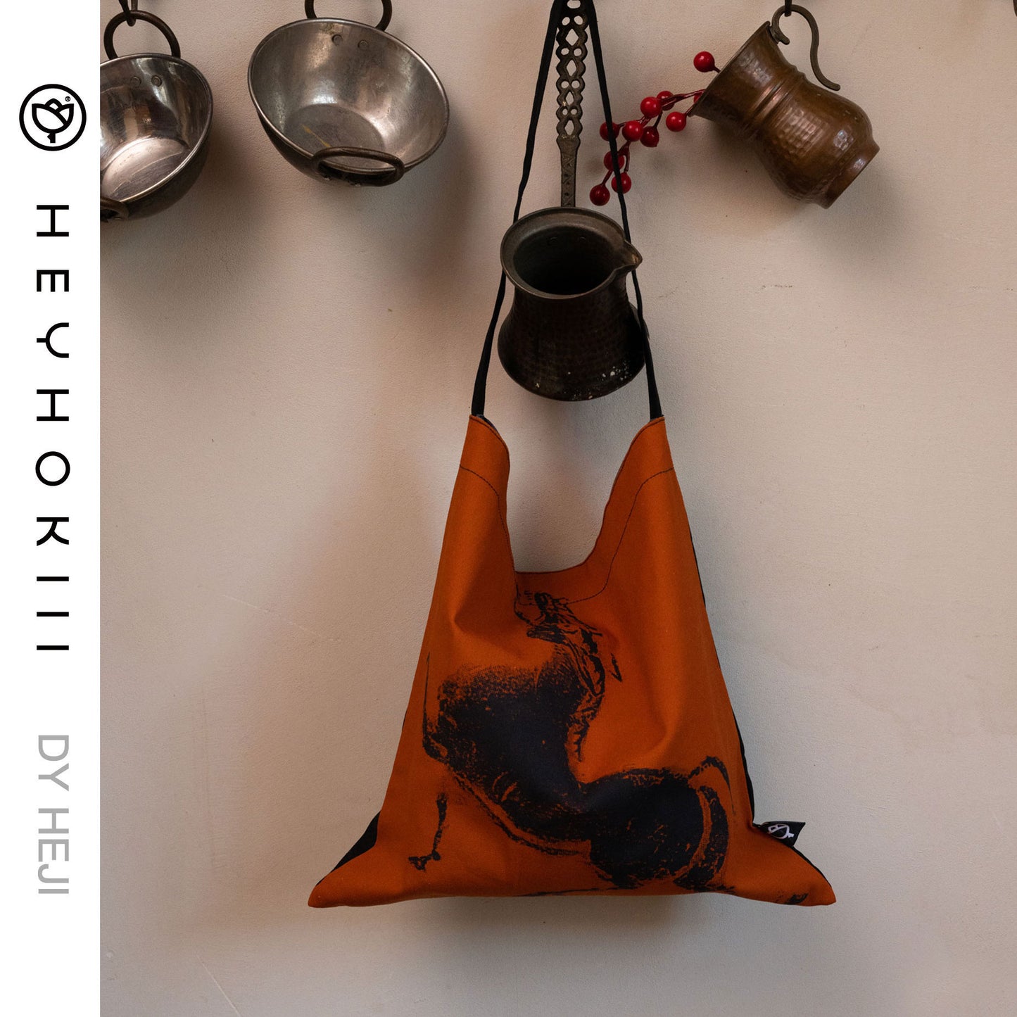 【heyhokiii】Canvas Bag with Qin and Han Dynasty Rubbing Patterns: Tracing Thousands of Years of Chinese Cultural Heritage, Carrying Ancient Civilization Forward